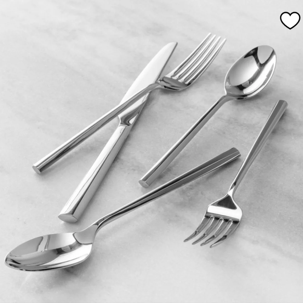 Fortessa Elegant Silver Orson 20 Piece Flatware Set, Retail Price $210.00US